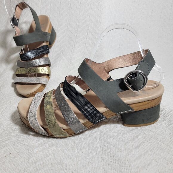 Dansko Maribeth Clog Comfort Sandals Strappy Slingback Multi Sz EU 40 US 9.5-10 - Picture 1 of 16